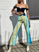 Pantalones de talle alto con degradado